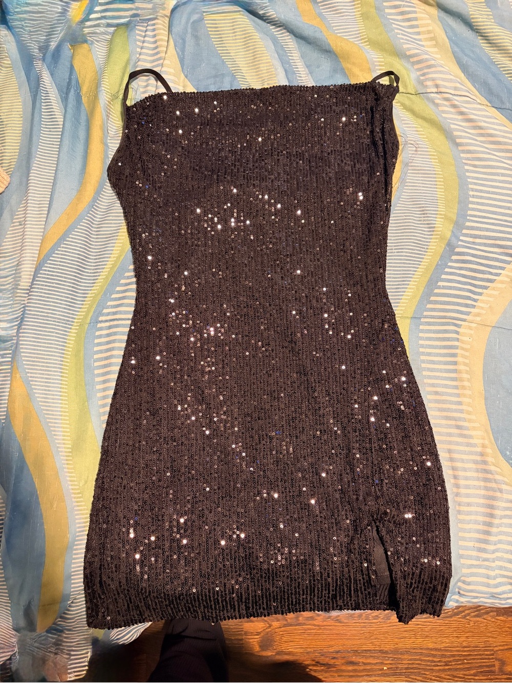 Fashion Nova Black Sequin Mini Dress